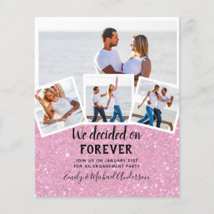 FOREVER Photo Engagement Party Invitations BUDGET Flyer
