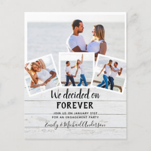 FOREVER Photo Engagement Party Invitations BUDGET Flyer