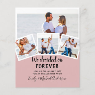 FOREVER Photo Engagement Party Invitations BUDGET Flyer