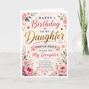 Forever Proud to Call You Daughter Birthday Card
