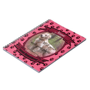Forever Remembered Pet Loss - Dog or Cat - Pink Spiral Notebook