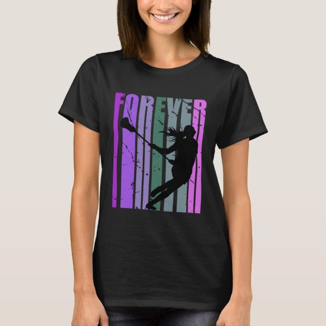 Forever Retro Lacrosse Pretty Player Team Coach Co T-Shirt (Front)