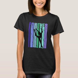 Forever Rhythmic Gymnastics Text Distressed Word T-Shirt
