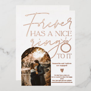 Forever ring photo arch engagement white