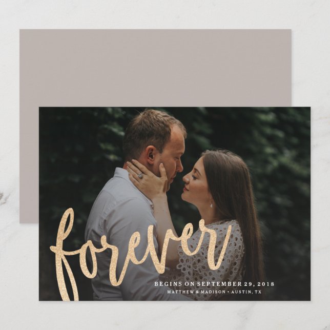 Forever Save the Date Photo Announcement (Front/Back)