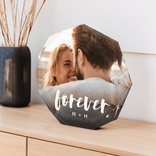 Forever Script Overlay Personalised Couples Photo Block