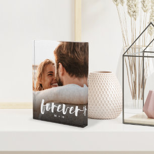 Forever Script Overlay Personalised Couples Photo Block