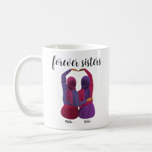 Forever Sisters Personalized Hijabi Gift Coffee Mug