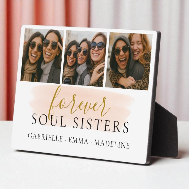 Forever Soul Sisters Photo Collage Friendship Gift Plaque (Creator Uploaded)