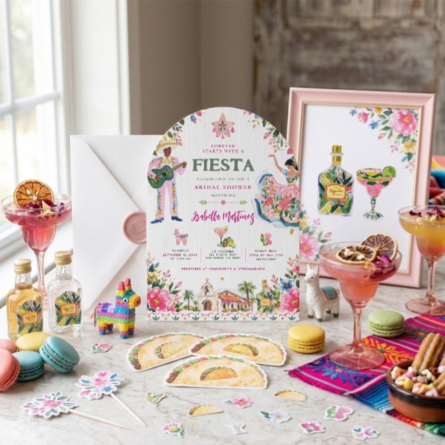 Forever Starts With a Fiesta Bridal Shower  Invitation (Creator Uploaded)