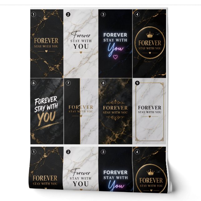 Forever Stay With You Wallpaper with marble design (Unrolling)