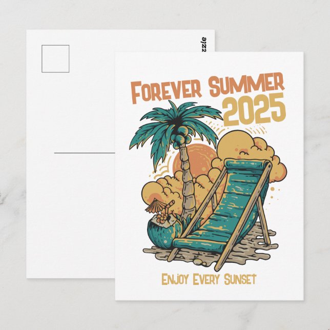 Forever Summer 2025 - Enjoy Every Sunset Postcard (Front/Back)
