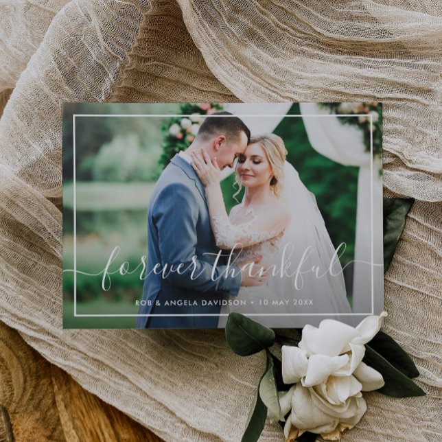 Forever thank you typography wedding card (Creator Uploaded)