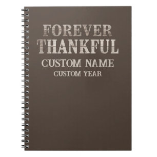 Forever Thankful Cottagecore Customisable Notebook