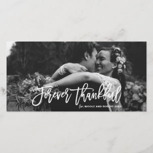 Forever Thankful Hand Lettered Wedding Thank You