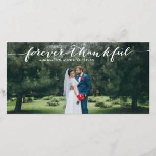 Forever Thankful Hand Lettered Wedding Thank You I Card