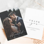 Forever Thankful Wedding Thank You Photo Card<br><div class="desc">Simple and elegant calligraphy wedding thank you photo card.  Perfect for weddings,  birthdays,  graduations,  and other events. For more advanced customisation of this design,  please click the "Customise" button above!</div>