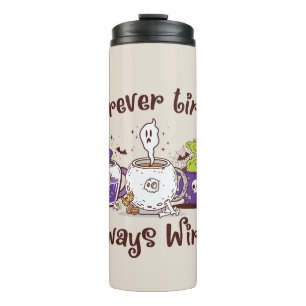 Forever Tired, Always Wired – Coffee Lover Design Thermal Tumbler