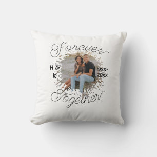 FOREVER TOGETHER COUPLE ANNIVERSARY PHOTO YEAR CUSHION