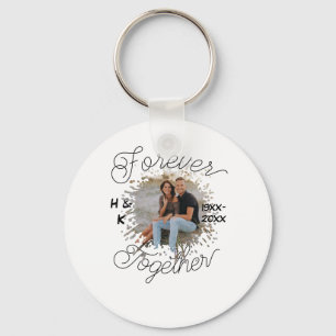 FOREVER TOGETHER COUPLE ANNIVERSARY PHOTO YEAR KEY RING