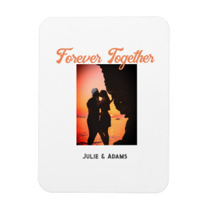 forever together photo name date couple wedding ro magnet