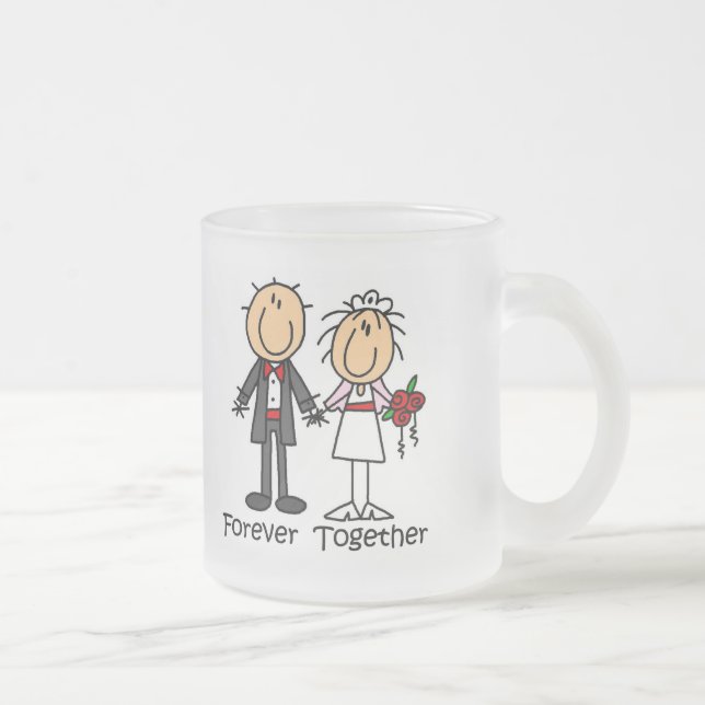 Forever Together T-shirts and Gifts Frosted Glass Coffee Mug (Right)