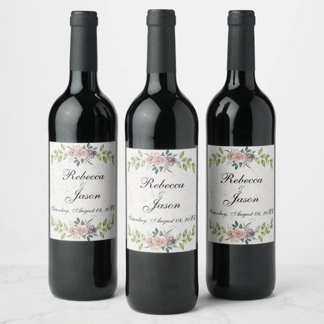 Forever - Two Hearts - One  Love  Wine Label (Bottles)