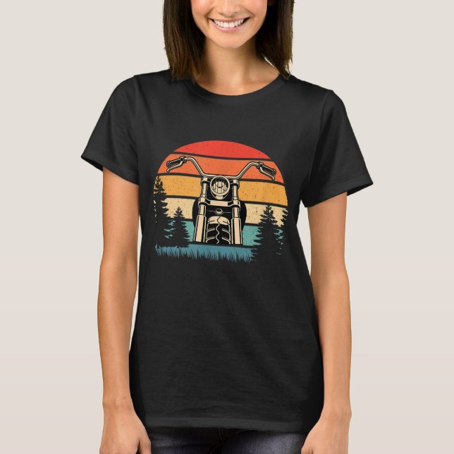 Forever Two Wheels Motorcycle Biker T-Shirt (Front)