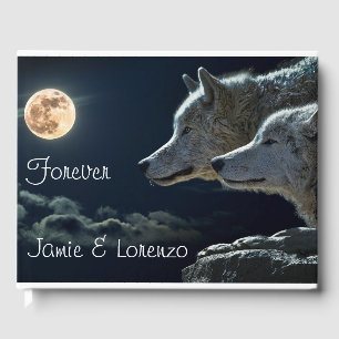 "Forever" Two Wolves and a Full Moon Guest Book