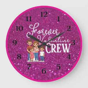 Forever Valentine Crew Large Clock