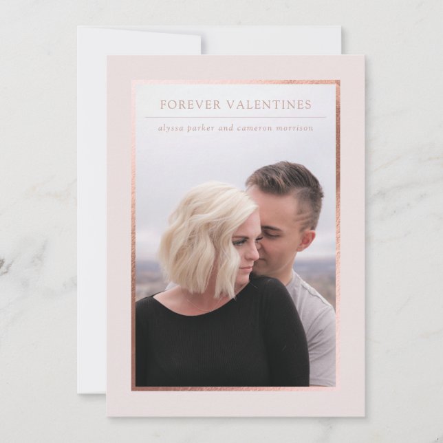 Forever Valentines Photo Save the Date Invitation (Front)