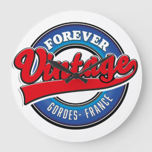 forever vintage Gordes France logo Poster Large Clock