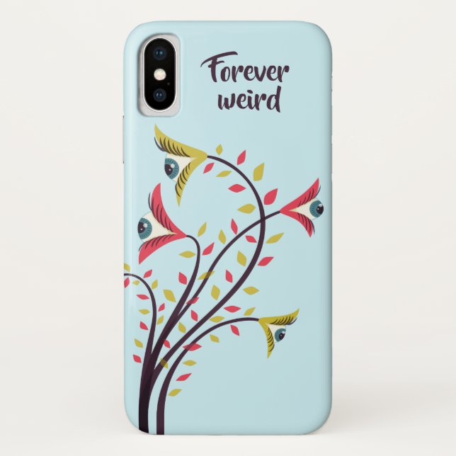 Forever Weird Colourful Flowers Staring Eyes Case-Mate iPhone Case (Back)