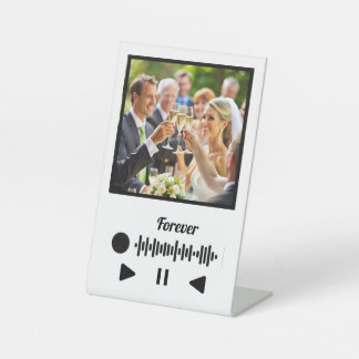 Forever with music pedestal sign