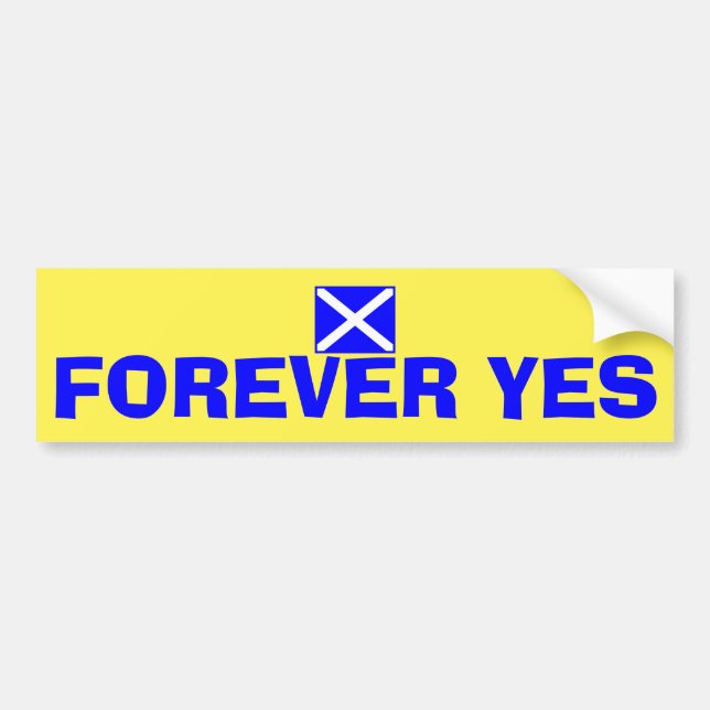 Forever Yes Scottish Independence Flag Sticker (Front)