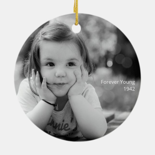 Forever Young Memorial Ornament (Back)