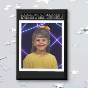 Forever Young Vintage photo Fun Magnet