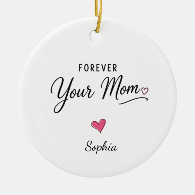 Forever Your Mum Ceramic Tree Decoration (Front)
