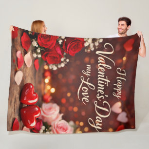 'Forever Your Valentine' Fleece Blanket