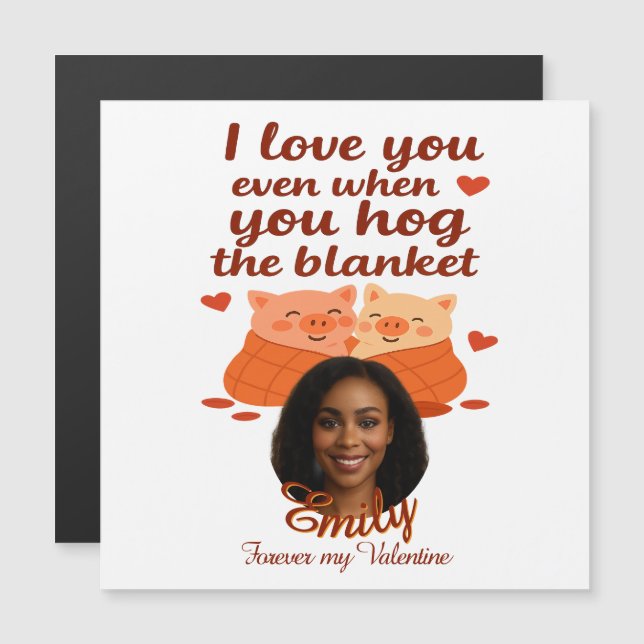 'Forever Your Valentine' personalizedMagnetic Card (Front/Back)