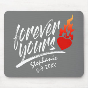 Forever Yours Custom Name Valentine Mousepad