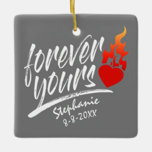 Forever Yours Custom Name Valentine Ornament