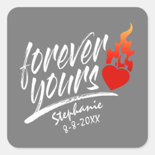 Forever Yours Custom Name Valentine   Sticker