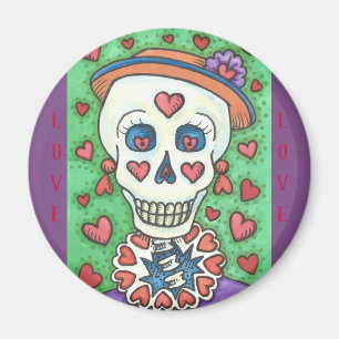FOREVER YOURS LADY SKELETON MAGNET