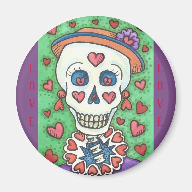 FOREVER YOURS LADY SKELETON MAGNET (Front)