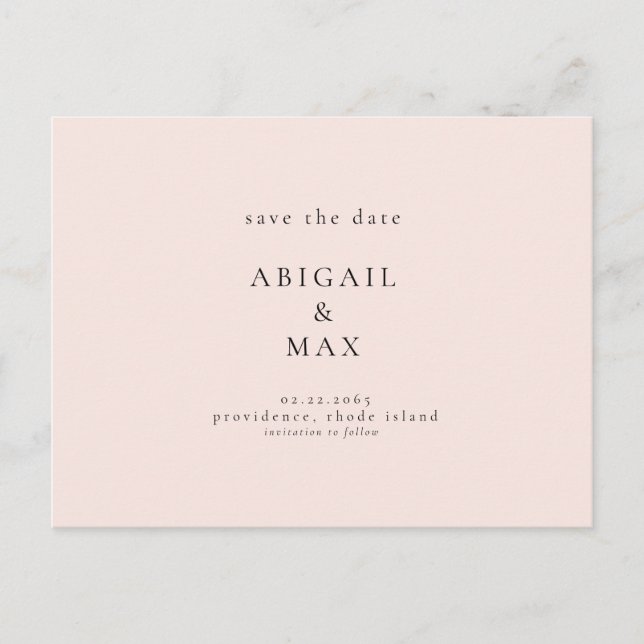 Forever Yours Photo Wedding Postcard Save the Date (Front)