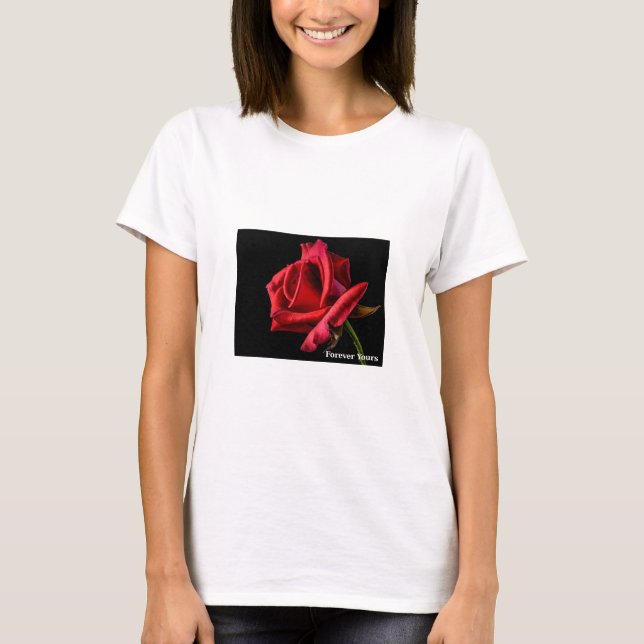Forever Yours Red Rose Women's T-Shirt – Romantic  (Front)