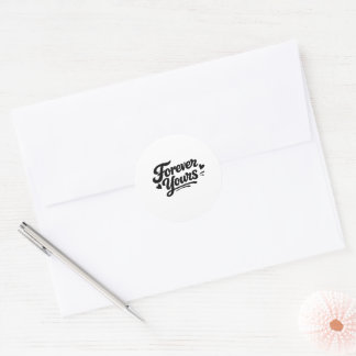 Forever Yours Romantic Script Sticker | Cute Love