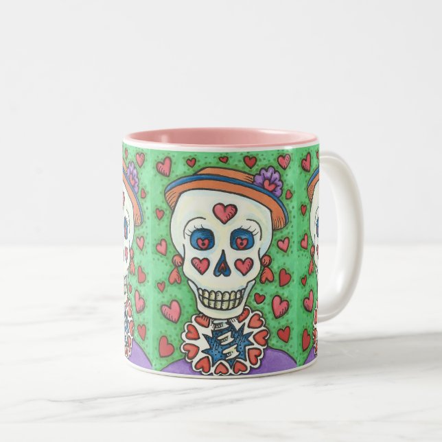 FOREVER YOURS SKELETON LADY SKULL MUG Repeat (Front Right)