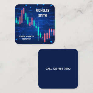 Forex Analyst Square Business Card